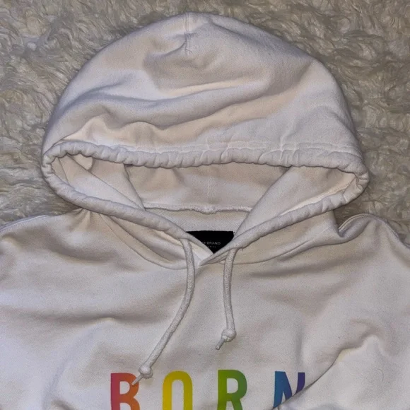 Lucky Brand🍀 Pride “Born Lucky” Gender Neutral Hoodie, Size S - Picture 7 of 16